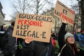 Demonstration For The Rights Of Migrants - Paris