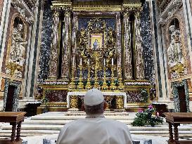 Pope Francis Visits the Basilica of St. Mary Major - Rome