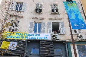 Final Preparations On The Eve Of The Pope's Arrival - Ajaccio