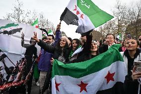 Syrian diaspora celebrates the victory of the Syrian Revolution in Paris FA