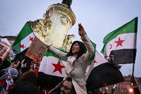 Syrian diaspora celebrates the victory of the Syrian Revolution in Paris FA