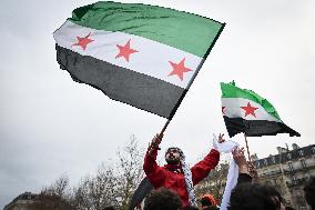 Syrian diaspora celebrates the victory of the Syrian Revolution in Paris FA