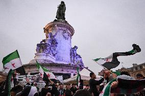 Syrian diaspora celebrates the victory of the Syrian Revolution in Paris FA