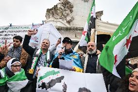 Syrian diaspora celebrates the victory of the Syrian Revolution in Paris FA