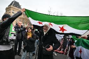 Syrian diaspora celebrates the victory of the Syrian Revolution in Paris FA