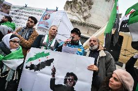 Syrian diaspora celebrates the victory of the Syrian Revolution in Paris FA