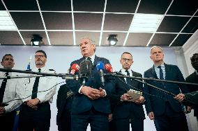 Press conference following Cyclone Chido - Paris