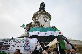 Syrian diaspora celebrates the victory of the Syrian Revolution in Paris FA