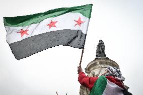 Syrian diaspora celebrates the victory of the Syrian Revolution in Paris FA