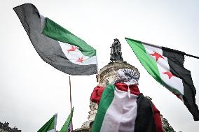 Syrian diaspora celebrates the victory of the Syrian Revolution in Paris FA