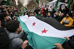 Syrian diaspora celebrates the victory of the Syrian Revolution in Paris FA