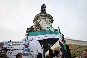 Syrian diaspora celebrates the victory of the Syrian Revolution in Paris FA