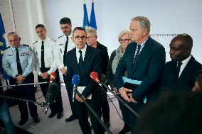 Press conference following Cyclone Chido - Paris