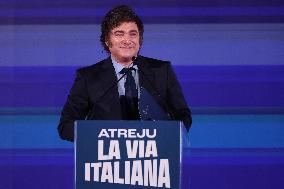 Javier Milei Fratelli D'Italia event called Atreju 2024 - Rome