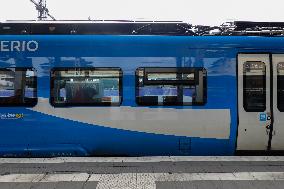 Arverio Train At Augsburg Central Station