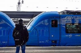 Arverio Train At Augsburg Central Station