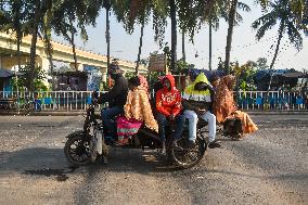 Daily Life In Winter In Kolkata, India