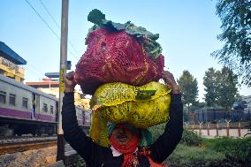 Daily Life In Winter In Kolkata, India