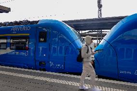 Arverio Train At Augsburg Central Station