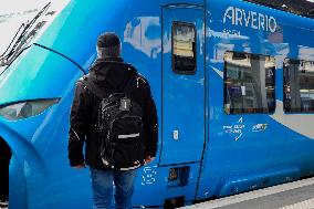 Arverio Train At Augsburg Central Station