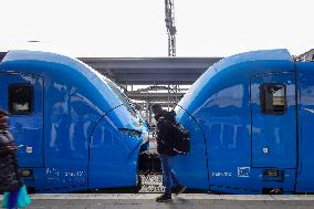 Arverio Train At Augsburg Central Station