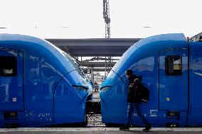 Arverio Train At Augsburg Central Station