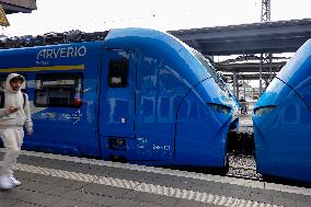 Arverio Train At Augsburg Central Station