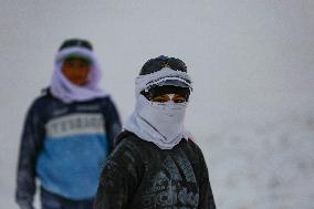 Mideast Egypt Quarry Workers