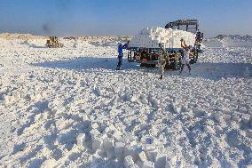 Mideast Egypt Quarry Workers