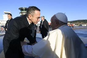 Pope Francis Arrives in Ajaccio, Corsica