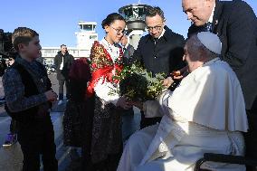 Pope Francis Arrives in Ajaccio, Corsica