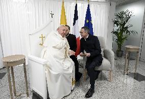 Pope Francis Arrives in Ajaccio, Corsica