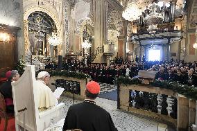 Pope Francis - Meeting With Religious - Ajaccio