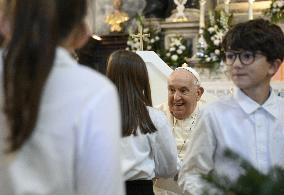 Pope Francis - Meeting With Religious - Ajaccio