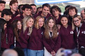 Politic Event  governing party Fratelli D'Italia  at Atreju 2024 at Circus Maximus in Rome