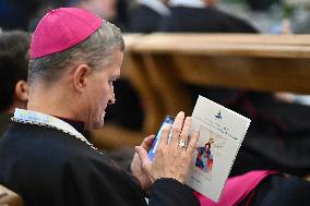 Pope Francis at the cathedral of Our Lady of the Assumption in Ajaccio