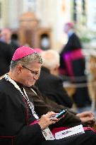 Pope Francis at the cathedral of Our Lady of the Assumption in Ajaccio