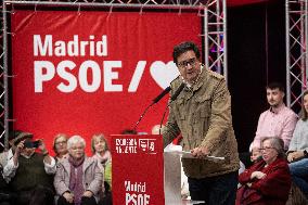 Oscar Lopez and María Jesus Montero at PSOE event in Alcorcon - Madrid