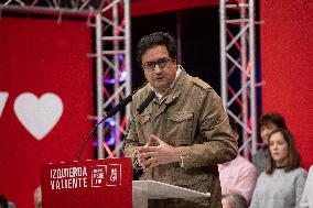 Oscar Lopez and María Jesus Montero at PSOE event in Alcorcon - Madrid