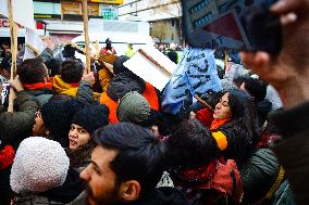 Protest in Ankara during the budget negotiations - Turkey