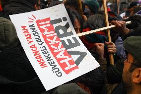 Protest in Ankara during the budget negotiations - Turkey