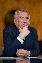 EXCLUSIVE. Francois Bayrou during a photo session at Hotel De Matignon