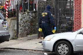 Philadelphia Police Crime Scene Unit Investigators At Scene Of Mass Shooting In Hunting Park Neighborhood In Philadelphia Pennsy