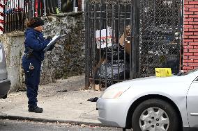 Philadelphia Police Crime Scene Unit Investigators At Scene Of Mass Shooting In Hunting Park Neighborhood In Philadelphia Pennsy