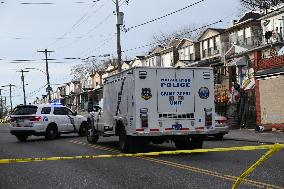 Philadelphia Police Crime Scene Unit Investigators At Scene Of Mass Shooting In Hunting Park Neighborhood In Philadelphia Pennsy