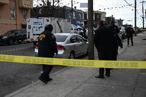 Philadelphia Police Crime Scene Unit Investigators At Scene Of Mass Shooting In Hunting Park Neighborhood In Philadelphia Pennsy