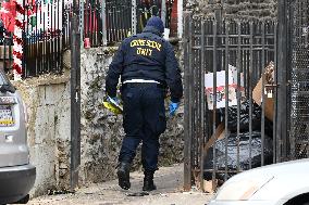 Philadelphia Police Crime Scene Unit Investigators At Scene Of Mass Shooting In Hunting Park Neighborhood In Philadelphia Pennsy