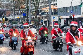 Santa Claus Ride In Cologne