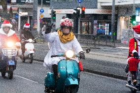 Santa Claus Ride In Cologne