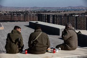 Israelis Visit Border With Syria On Golan Heights